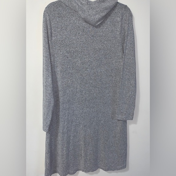 Lou & Grey for Loft Women’s Size Large Grey Sleeve Cowl Neck Sweater Dress - Picture 3 of 3